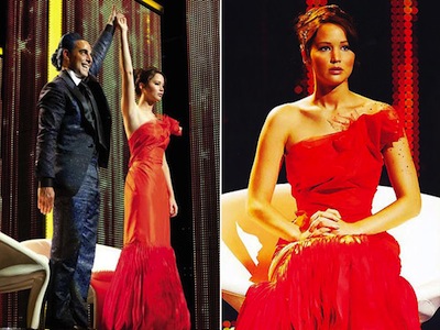 Hunger Games Katniss Everdeen red dress Costume