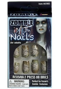 White Walker Costume Nails Halloween