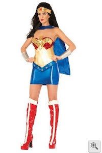 Wonder Woman Corset Costume for Adults