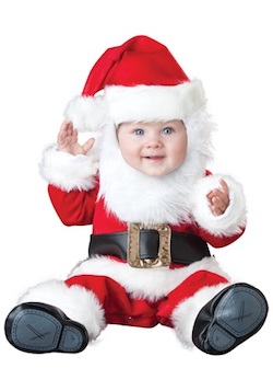 Christmas Cute Baby Santa Costume Photography
