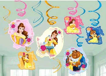 Beauty and the Beast party decorations balloons - swirl decorations