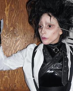 Celebrity Halloween Edward Scissorhands Lady Gaga Costume