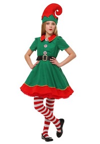 Christmas Santa Elf Costume for Kids