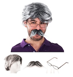 Netflix GLOW Producer Sam Costume for Men - wig and moustache