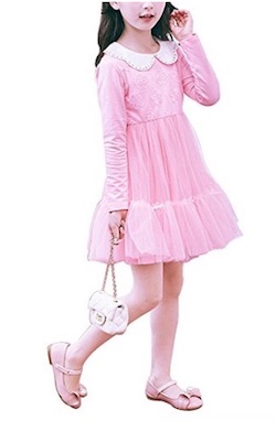 Netflix Stranger Things Eleven Costume for Kids - pink dress