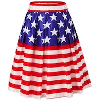 Debbie Eagen Vintage American Flag Skirt