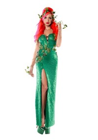 Elegant Kim Kardashian Poison Ivy Dress Costume