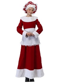 Christmas Mrs. Claus Costume for Kids