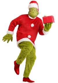 Christmas Santa Grinch Costume for Adults