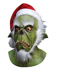 Santa Grinch Costume Mask for Adults