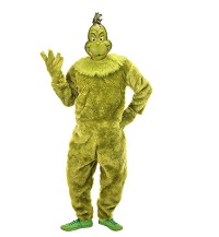 Deluxe Grinch Jumpsuit for Adults