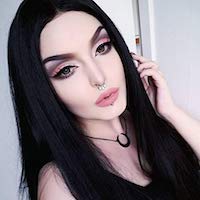 Sophie Turner Halloween Morticia Wig Addams Family