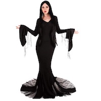 Sophie Turner Halloween Morticia Addams Family Costume