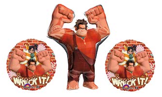 Wreck it Ralph 3 Mylar Balloon Bouquet