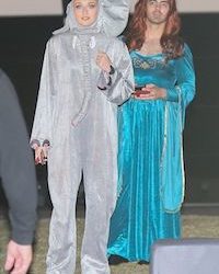 Celebrity Costume - Joe Jonas and Sophie Turner as an Elephant Costume and Sansa Stark