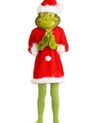 THE GRINCH SANTA DELUXE KIDS COSTUME WITH MASK
