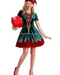 Holiday Festive Elf Costume for Adults