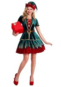 Holiday Festive Elf Costume for Adults