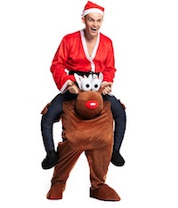 Inflatable Santa Riding Rudolph Costume