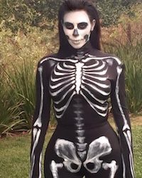 Kim Kardashian Skeleton Costume