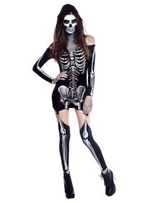 Kim Kardashian Sexy Skeleton Costume