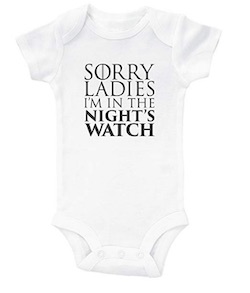 Game of Thrones Baby Onesies