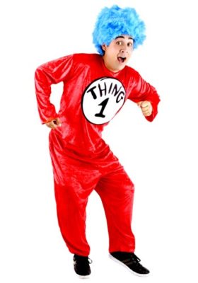 Dr Seuss Costume for Adults - Thing 1 Thing 2